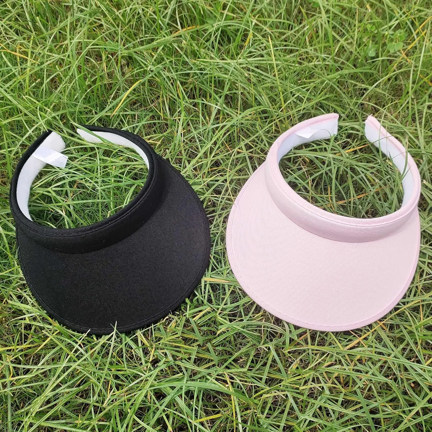 2 Pack Sun Visor Hats Women Men Clip On Wide Brim Visors Hat Outdoor Sports Golf Beach Travel Tennis Caps