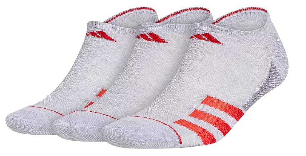 adidas Men's Superlite Stripe 3 3-Pack No Show Socks