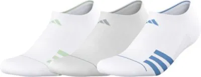 adidas Men's Superlite Stripe 3 3-Pack No Show Socks