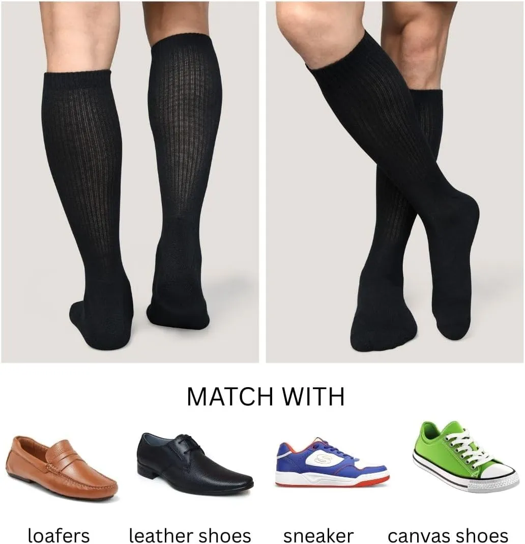 AJ DEZINES 3 Pack Womens Crew Socks Cushioned Athletic Sports Workout Moisture Wicking Socks