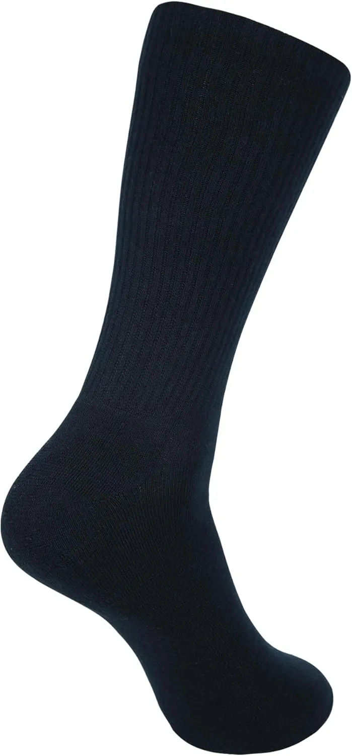 AJ DEZINES 3 Pack Womens Crew Socks Cushioned Athletic Sports Workout Moisture Wicking Socks