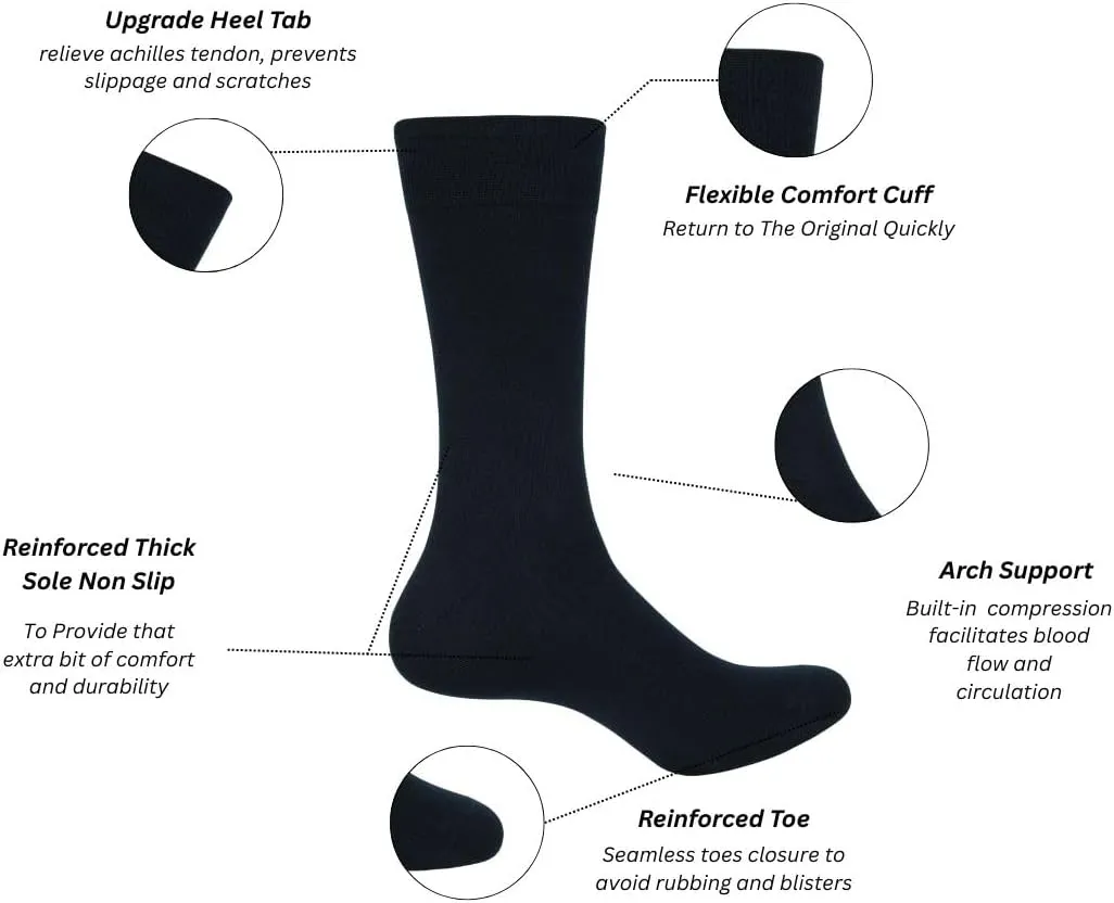 AJ DEZINES 3 Pack Womens Crew Socks Cushioned Athletic Sports Workout Moisture Wicking Socks