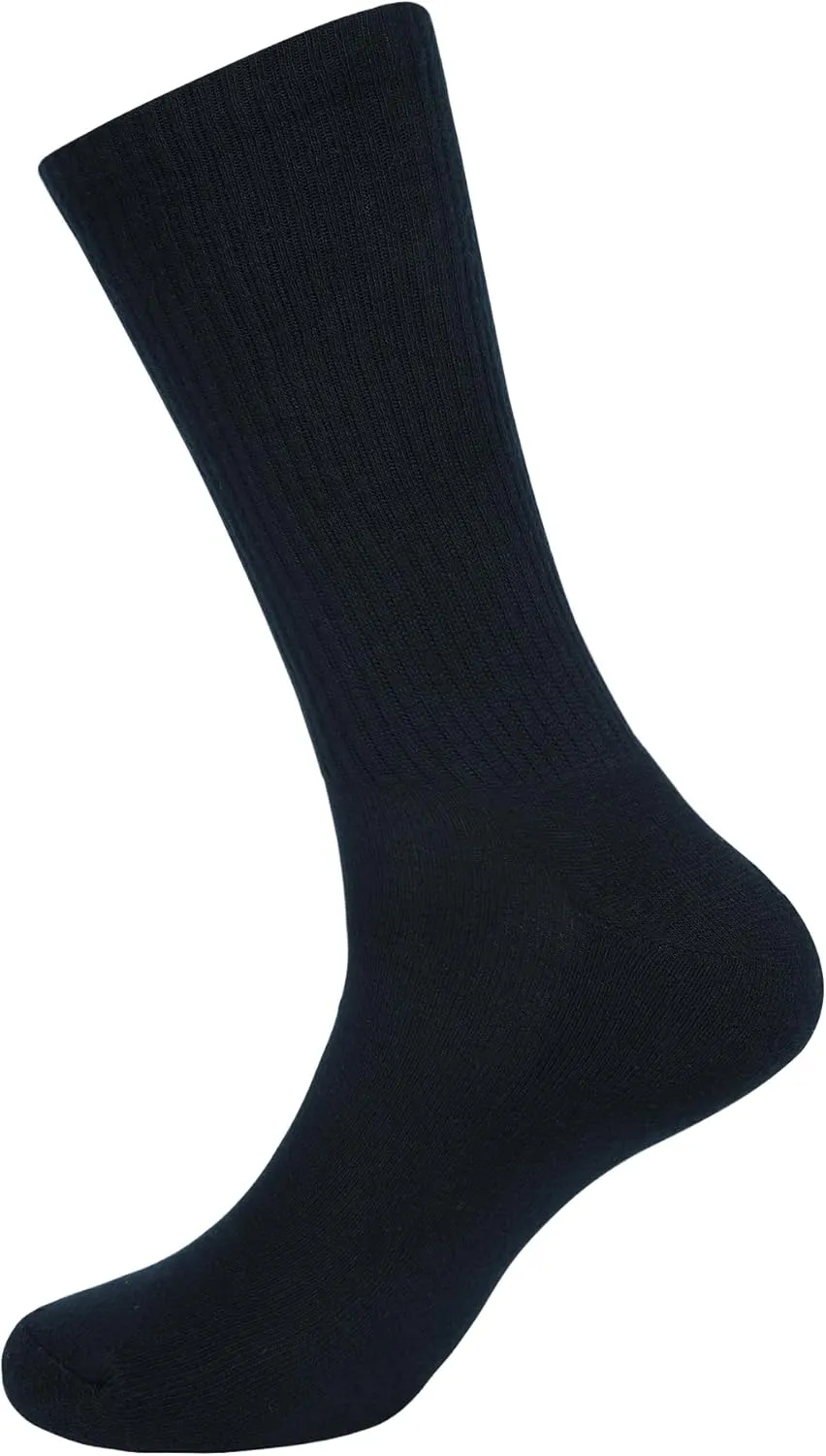 AJ DEZINES 3 Pack Womens Crew Socks Cushioned Athletic Sports Workout Moisture Wicking Socks