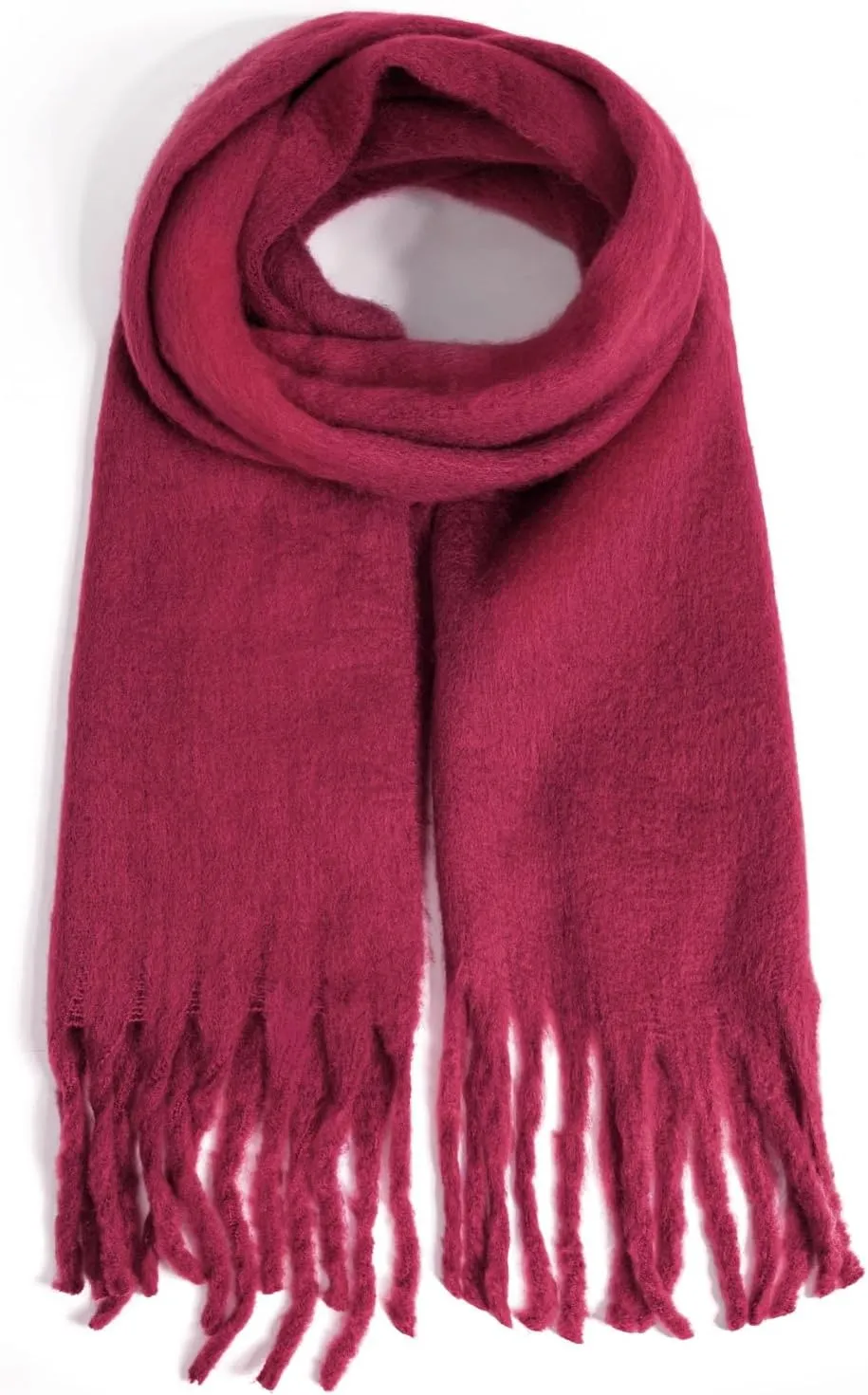 AUSEKALY Women's Scarf Big Colorful Thick Blanket Wrap Winter Oversized Warm Chunky Scarves Solid