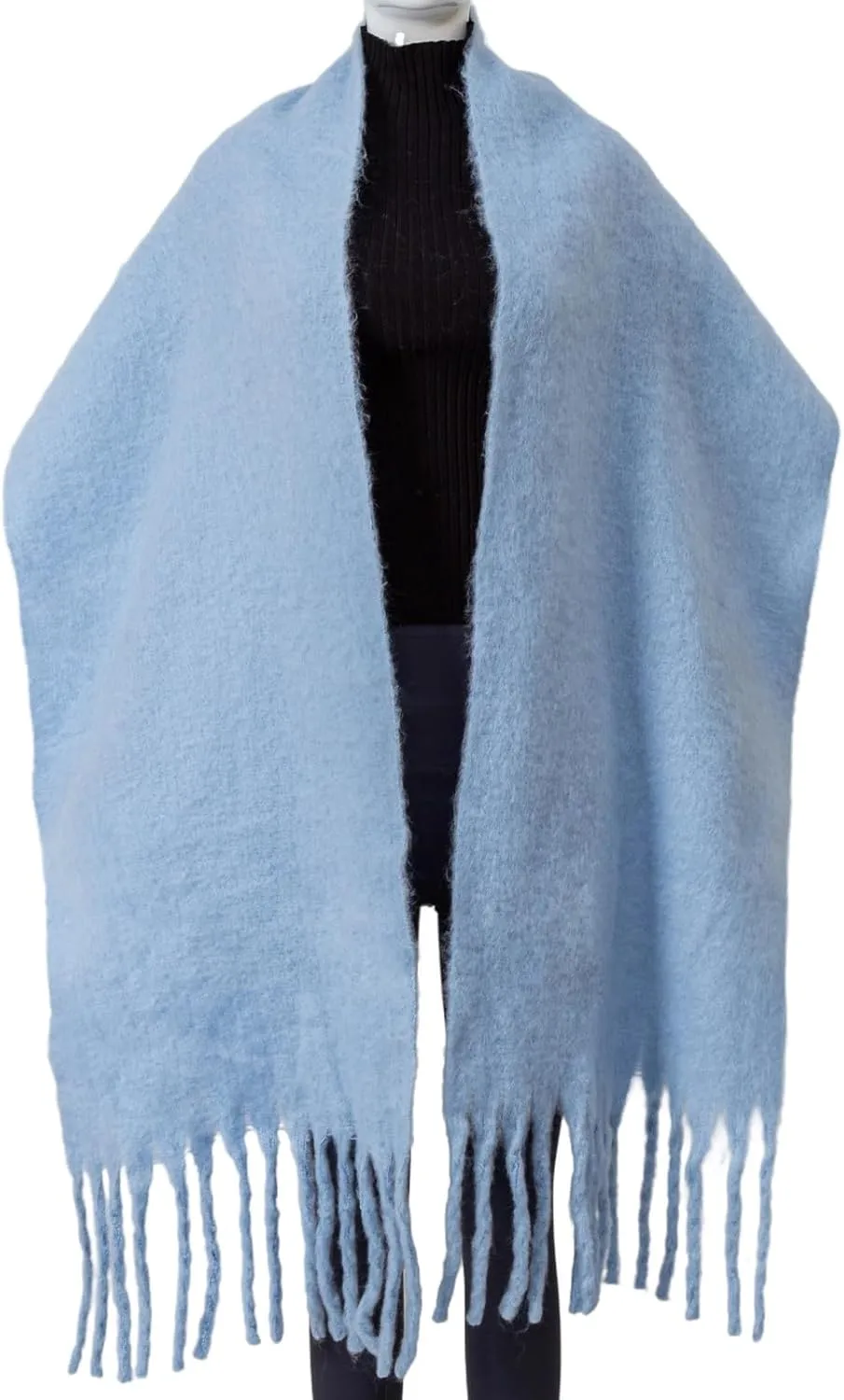AUSEKALY Women's Scarf Big Colorful Thick Blanket Wrap Winter Oversized Warm Chunky Scarves Solid