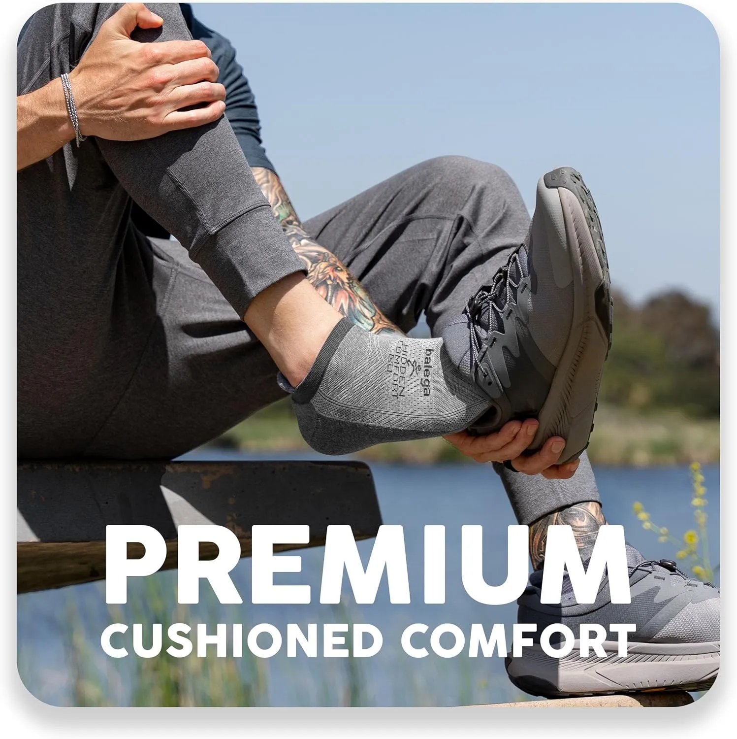 Balega Hidden Comfort Performance No Show Athletic Running Socks for Men and Women (3-Pack)