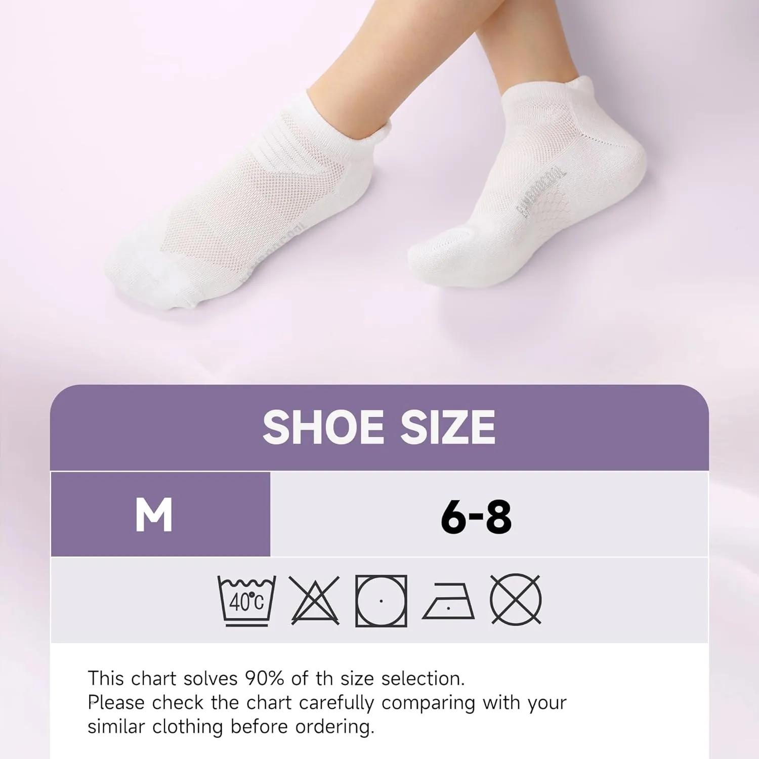 BAMBOO COOL Women's Ankle Athletic Running Socks Low Cut Socks For Ladies, Cushioned Breathable Comfort for Sports, 6 Pack