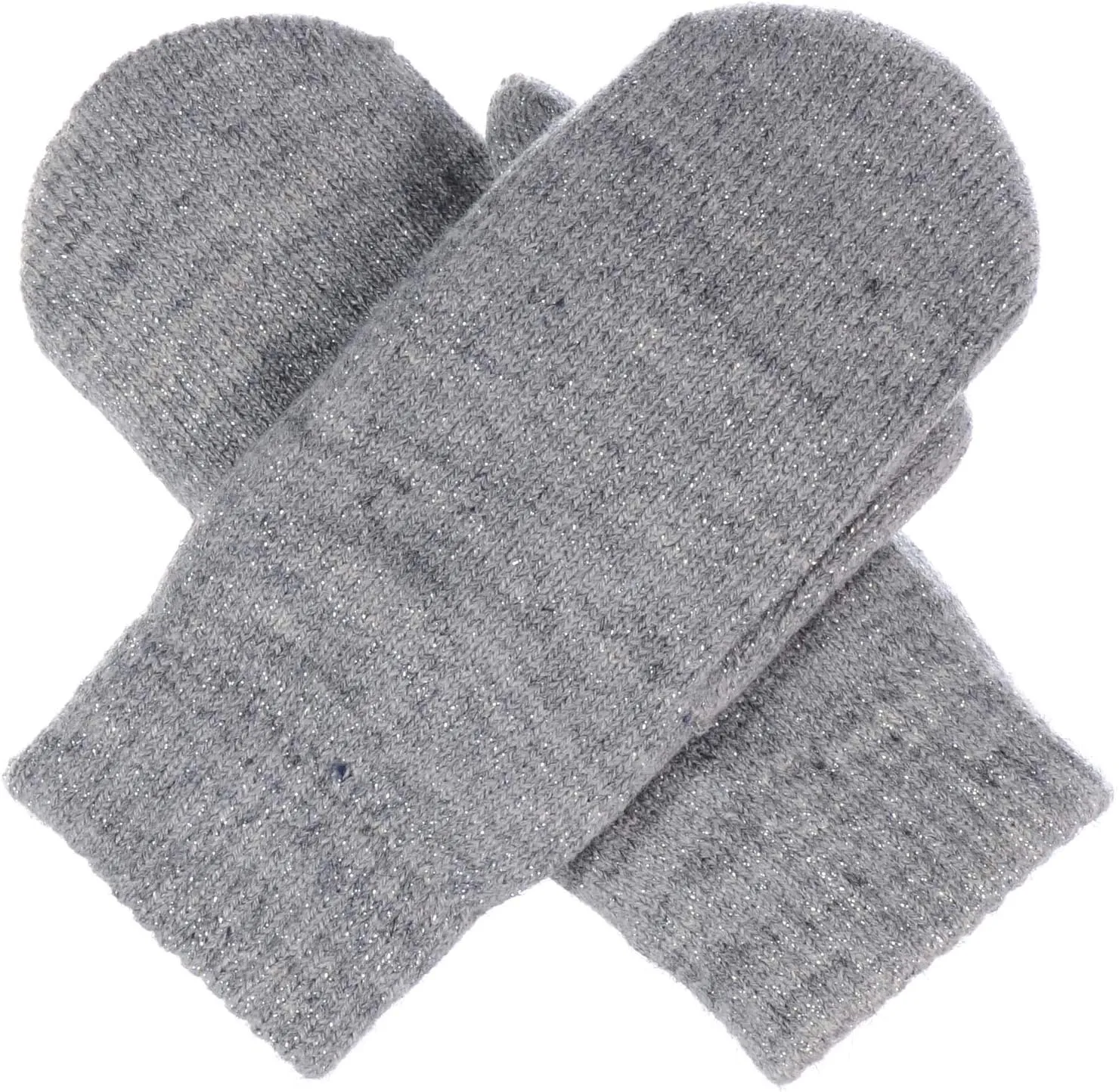 Be Your Own Style BYOS Unisex Winter Toasty Warm Solid Glitter Fleece Lined Knit Mitten Gloves