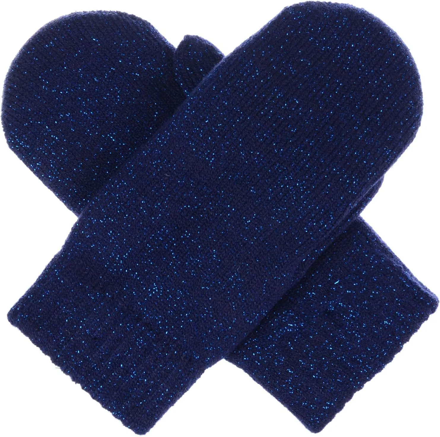 Be Your Own Style BYOS Unisex Winter Toasty Warm Solid Glitter Fleece Lined Knit Mitten Gloves