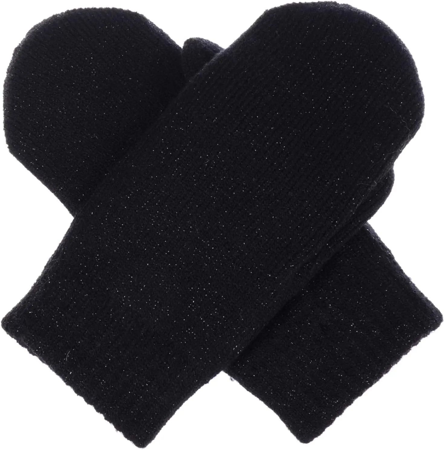 Be Your Own Style BYOS Unisex Winter Toasty Warm Solid Glitter Fleece Lined Knit Mitten Gloves