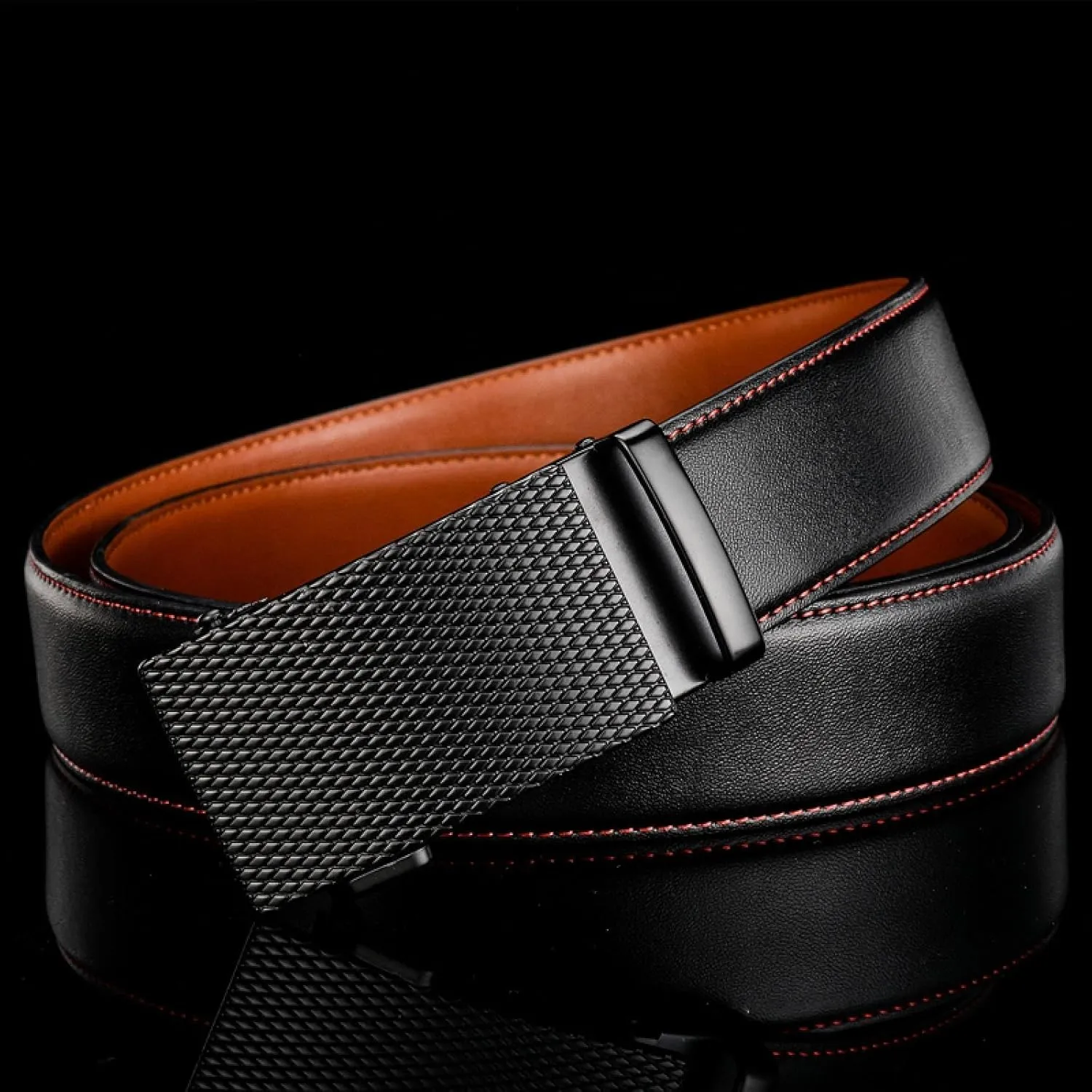 Belt for Men Genuine Leather Automatic Buckle Business