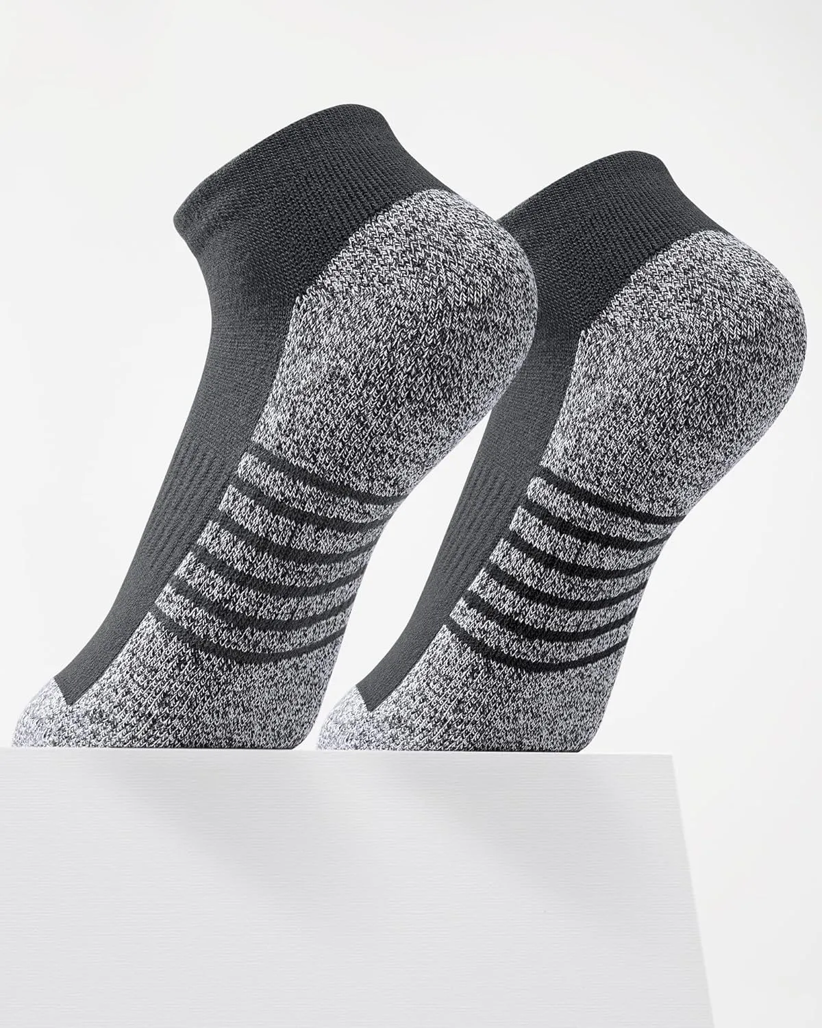 BOOPH 10 Pcs Kids Socks Girls Boys Low Cut Cushioned Compression Ankle Athletic Running Socks
