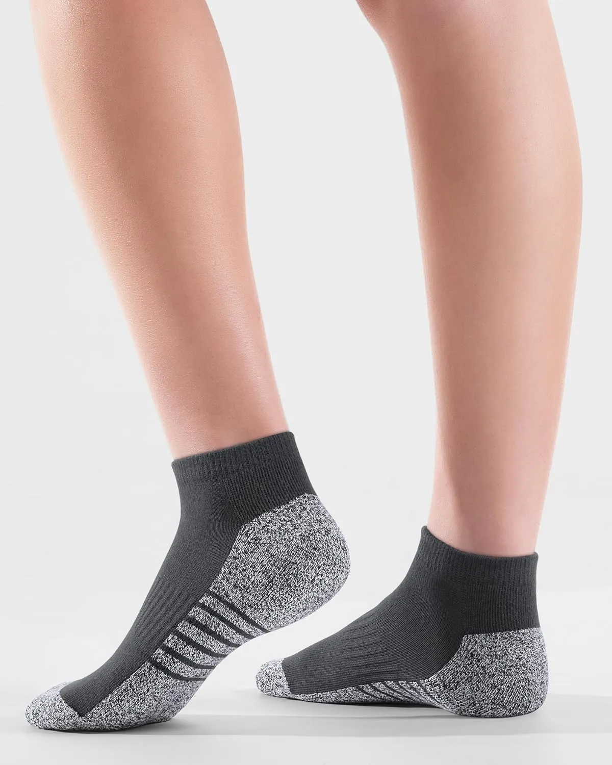 BOOPH 10 Pcs Kids Socks Girls Boys Low Cut Cushioned Compression Ankle Athletic Running Socks
