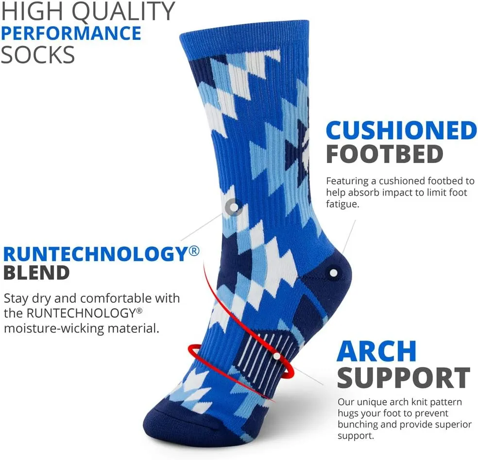 ChalkTalkSPORTS Elite Basketball Socks | Performance Mid Calf Socks with Ball | Youth & Adult | Men & Women | Multiple Colors