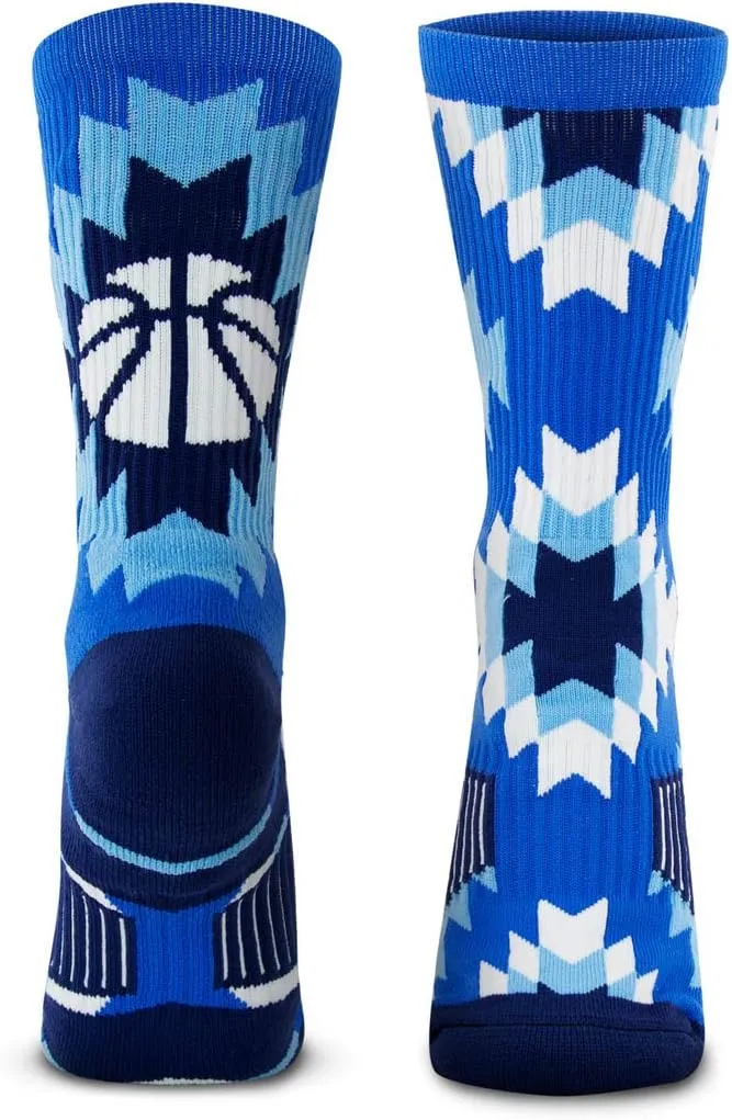 ChalkTalkSPORTS Elite Basketball Socks | Performance Mid Calf Socks with Ball | Youth & Adult | Men & Women | Multiple Colors