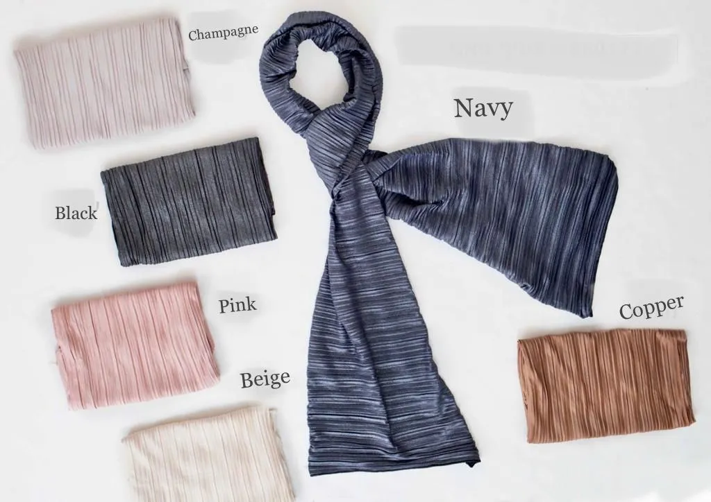 Classic Shimmer Pleated Wraps