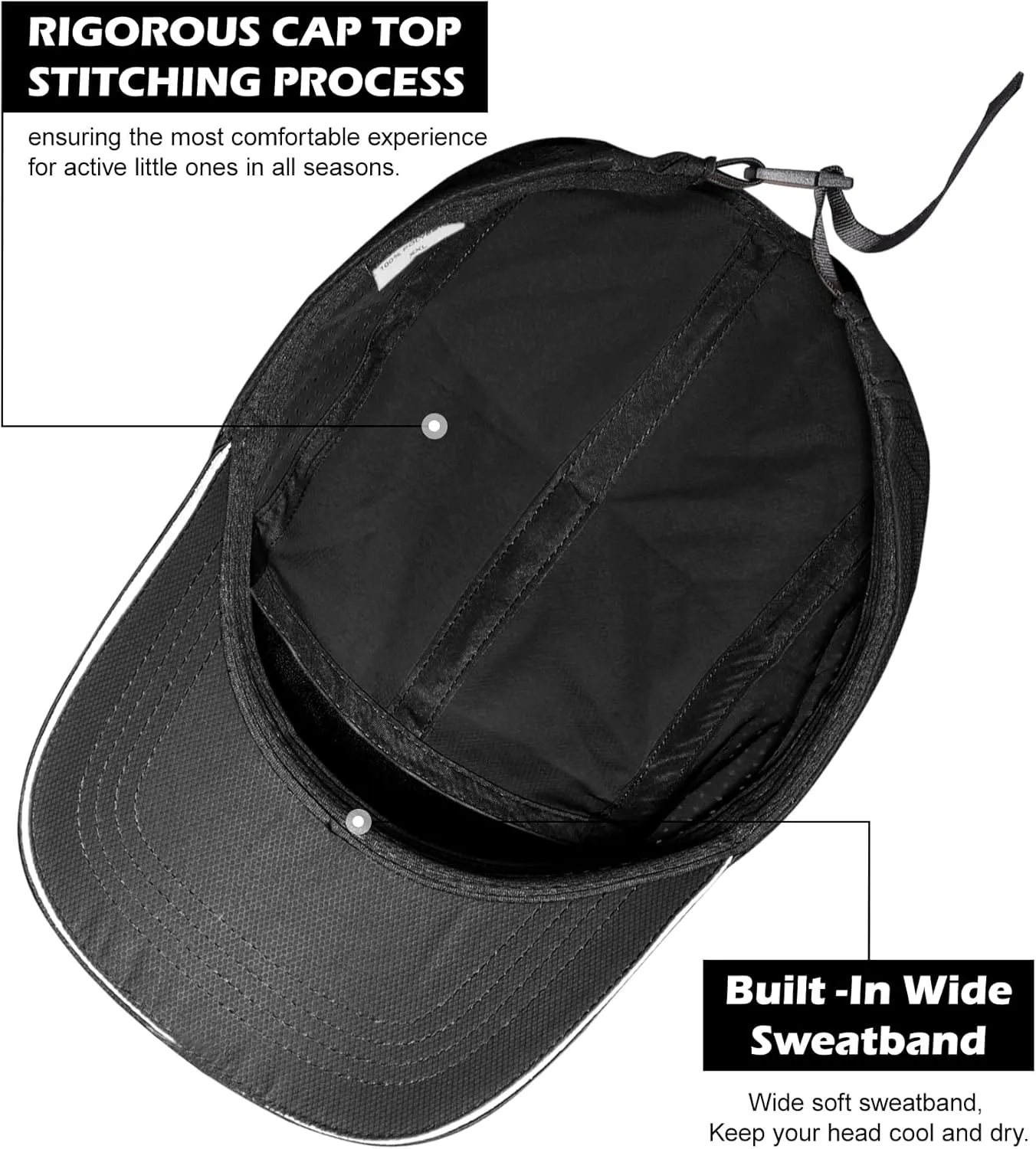 Cooling Breathable Mesh Sports Cap Lightweight Quick Dry Run Hat with Reflective Trim for Men Women Outdoor UPF 50  Sun Hats
