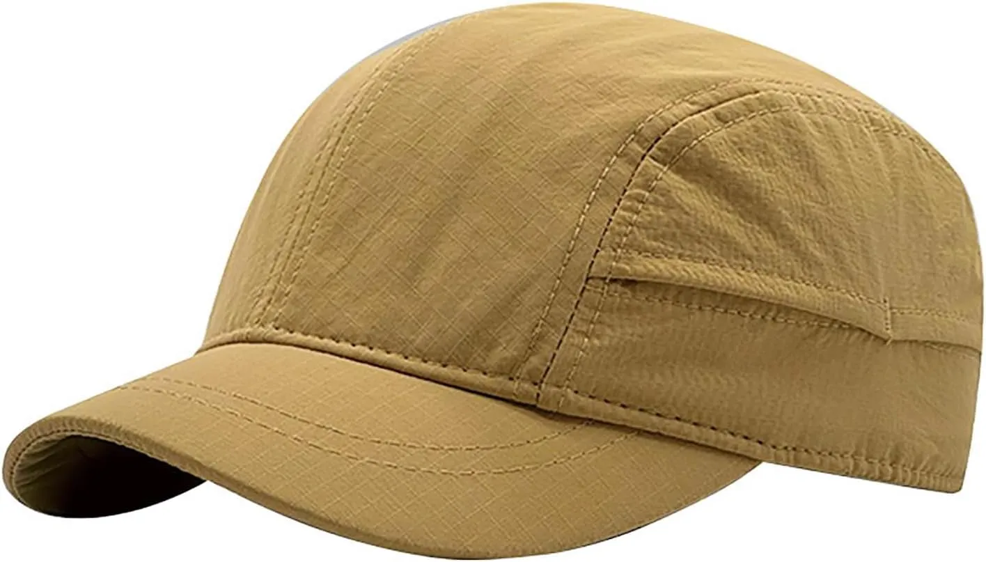 COOLSOME Quick Dry Hat 6 Panels Drawstring Unstructured Airy Breathable Daily Wear Short Brim Hat