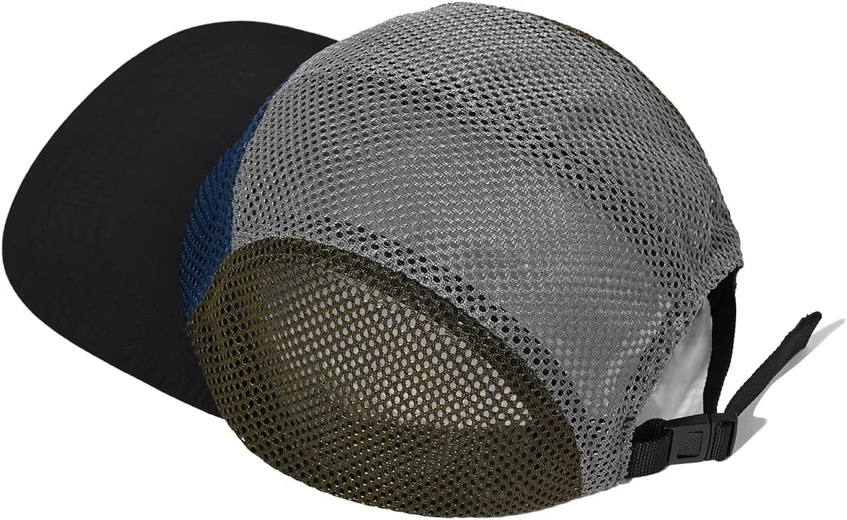 Croogo Mesh Baseball Cap Breathable 5 Panel Hat Lightweight Adjustable Trucker Hat Summer Dad Hat Hip Hop Style Flat Brim Hat