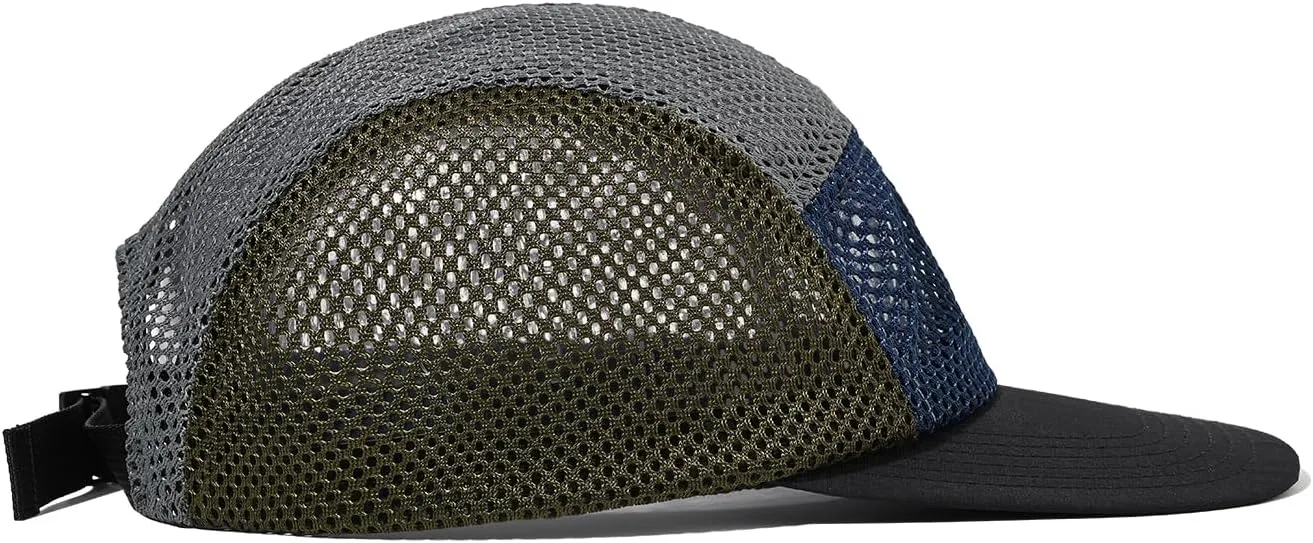 Croogo Mesh Baseball Cap Breathable 5 Panel Hat Lightweight Adjustable Trucker Hat Summer Dad Hat Hip Hop Style Flat Brim Hat