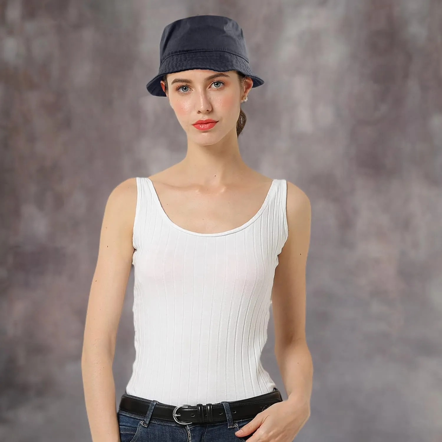 Falari Men Women Unisex Cotton Bucket Hat 100% Cotton Packable for Travel Fishing Hunting Summer Camp