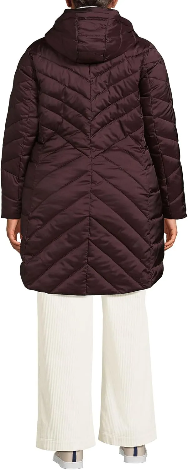 Lands' End Women's Insulated Cozy Fleece Lined Primaloft Coat
