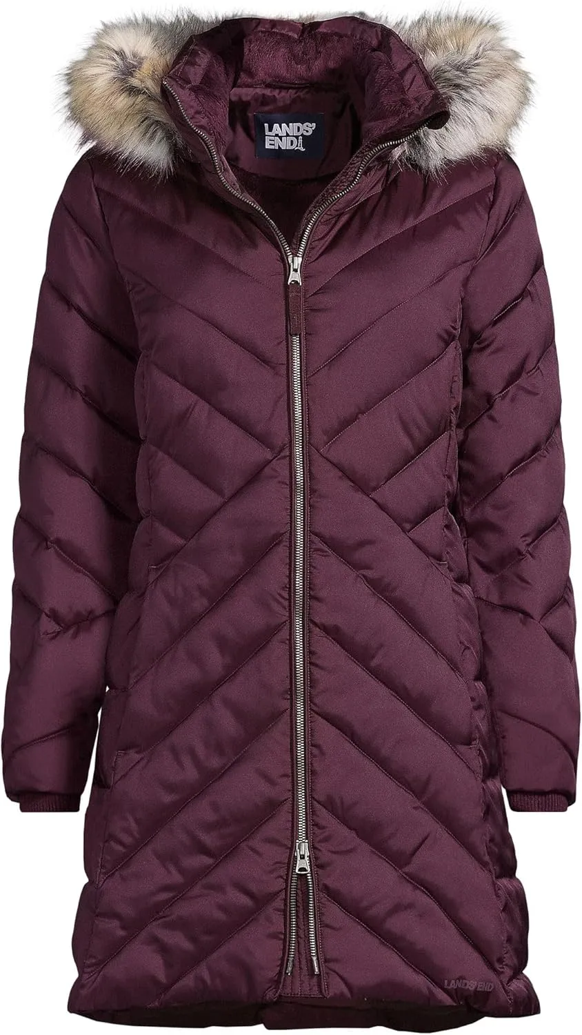 Lands' End Women's Insulated Cozy Fleece Lined Primaloft Coat