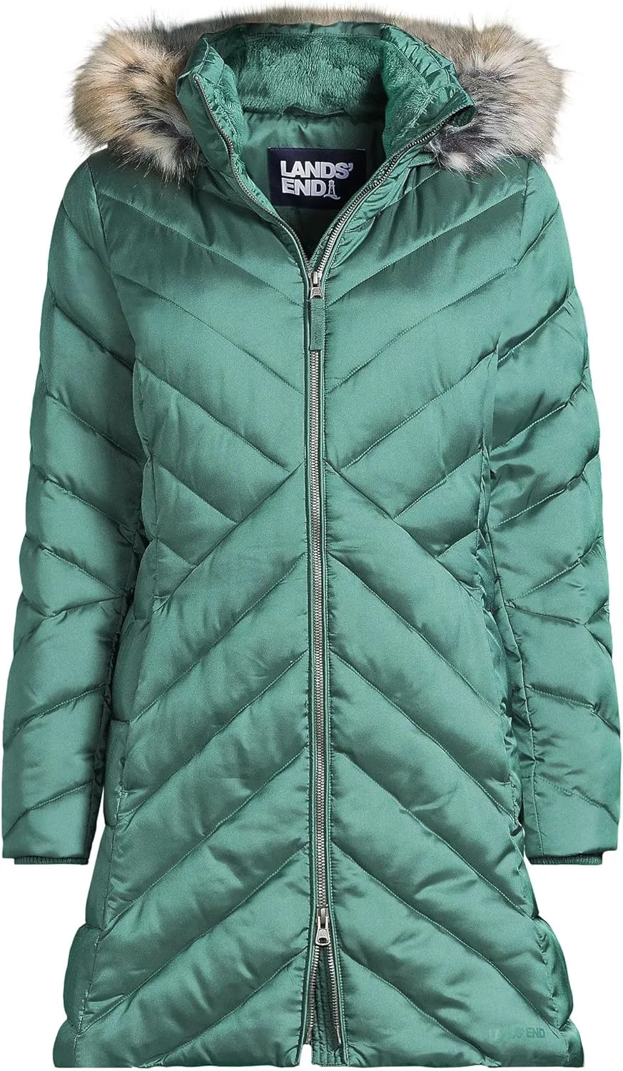 Lands' End Women's Insulated Cozy Fleece Lined Primaloft Coat