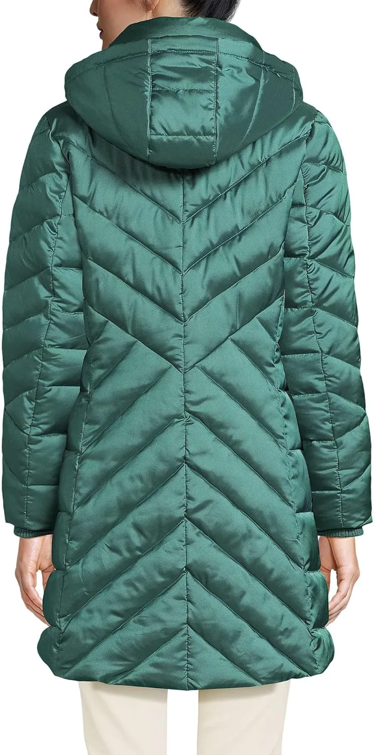 Lands' End Women's Insulated Cozy Fleece Lined Primaloft Coat