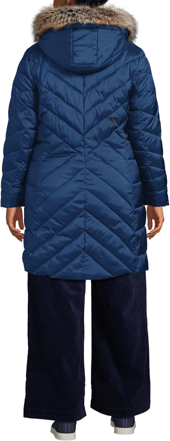 Lands' End Women's Insulated Cozy Fleece Lined Primaloft Coat