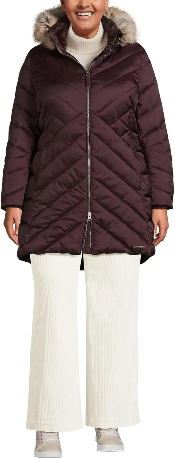 Lands' End Women's Insulated Cozy Fleece Lined Primaloft Coat