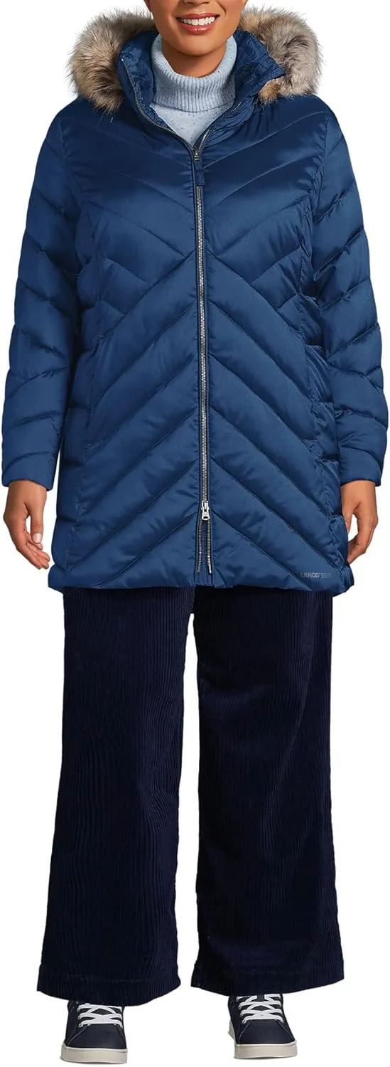 Lands' End Women's Insulated Cozy Fleece Lined Primaloft Coat