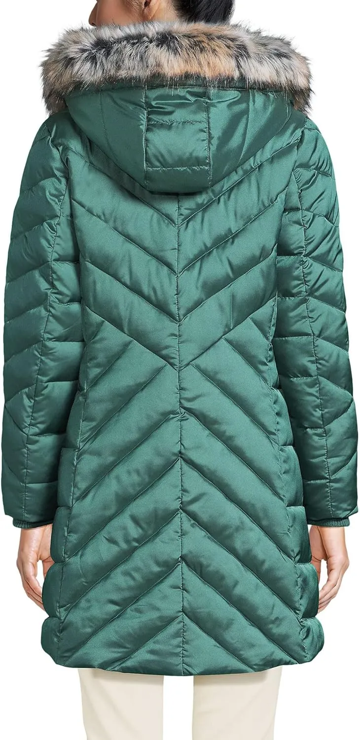 Lands' End Women's Insulated Cozy Fleece Lined Primaloft Coat