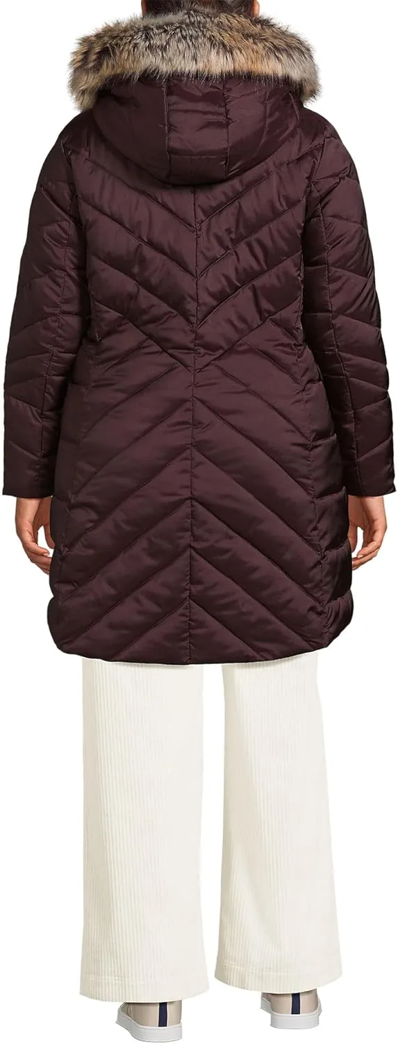 Lands' End Women's Insulated Cozy Fleece Lined Primaloft Coat
