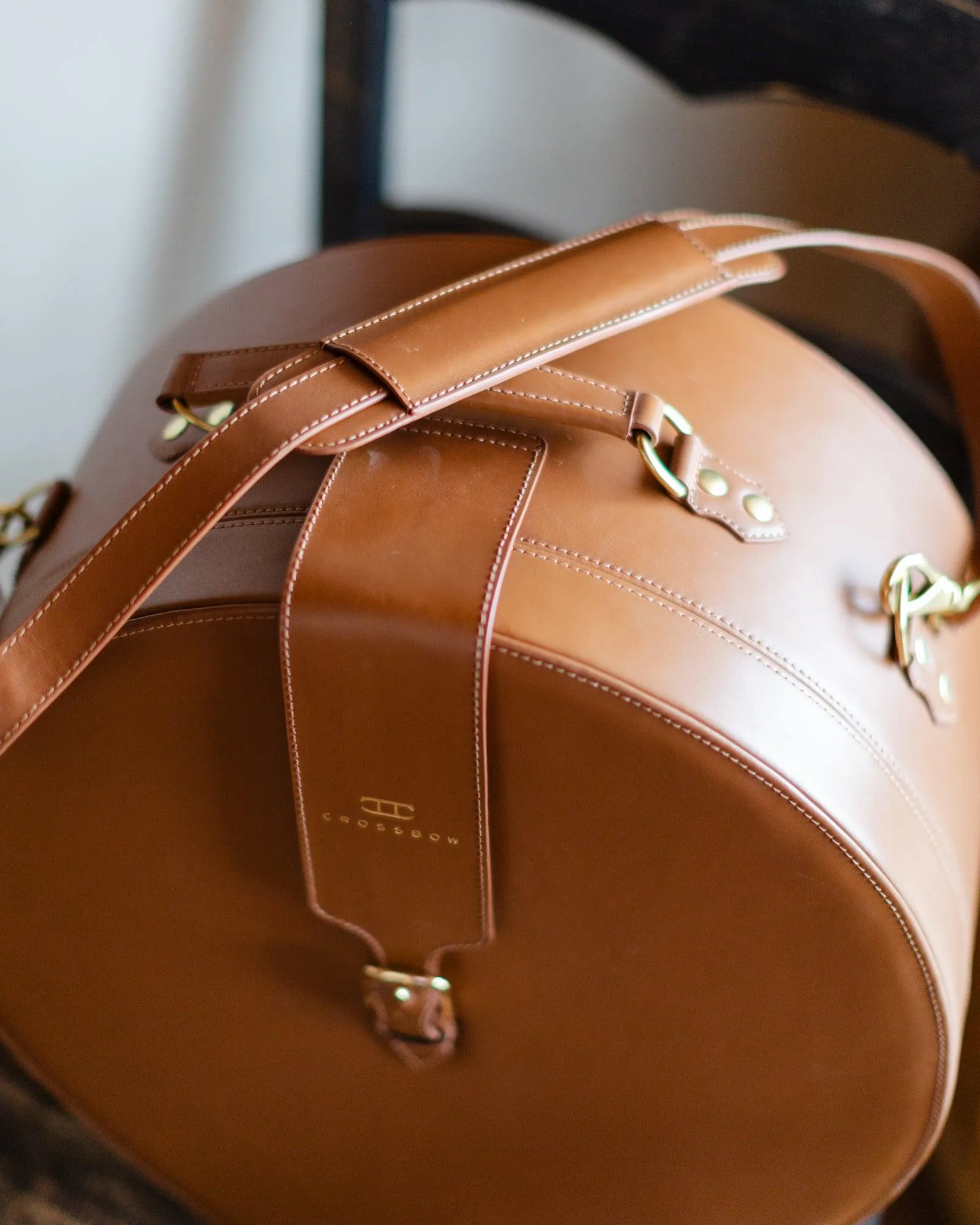 LEATHER HAT BOX