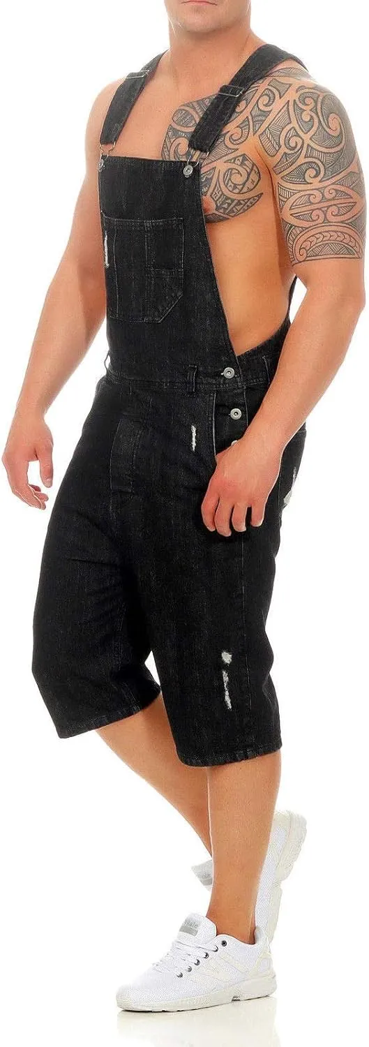 Men's Relaxed Fit Duck Bib Overall Premium Insulated All Fly Insulated Loose Washed Cargo Jeans Bib Overall Loose