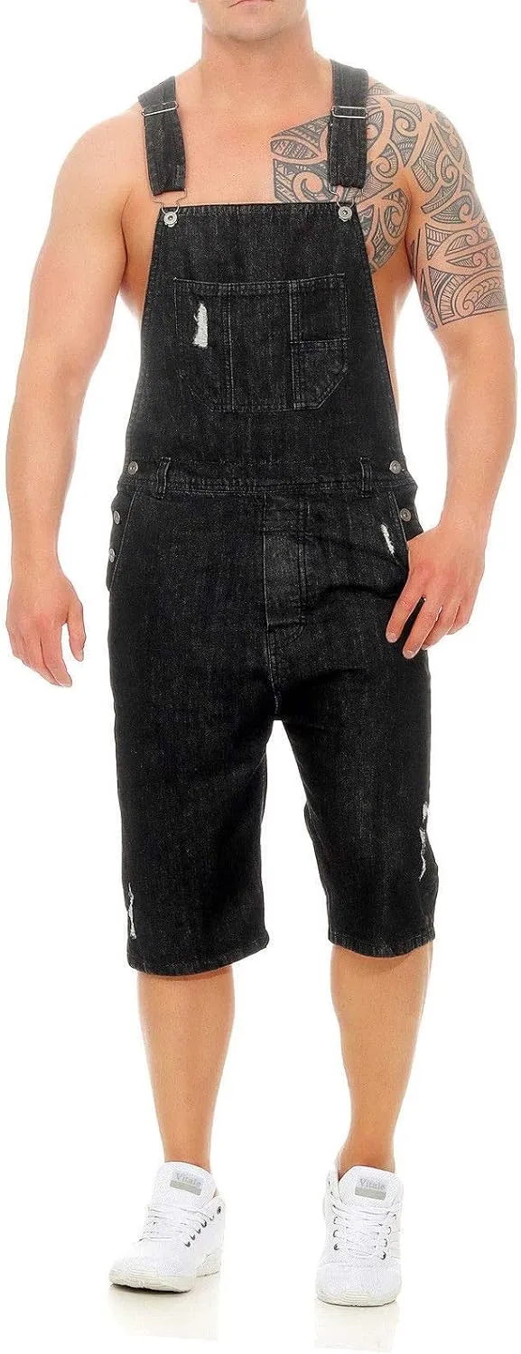 Men's Relaxed Fit Duck Bib Overall Premium Insulated All Fly Insulated Loose Washed Cargo Jeans Bib Overall Loose