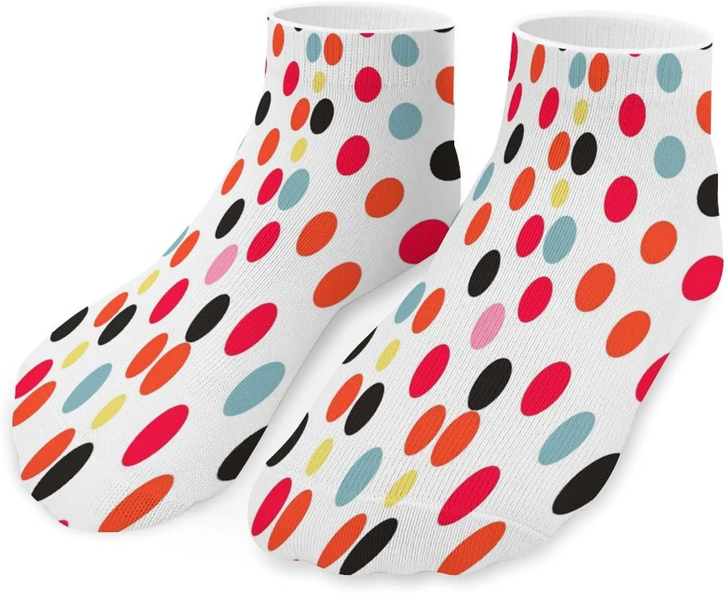 Polka Dot Socks Low Cut Ankle Short Sock Novelty Casual Invisible Liner Socks for Men Women