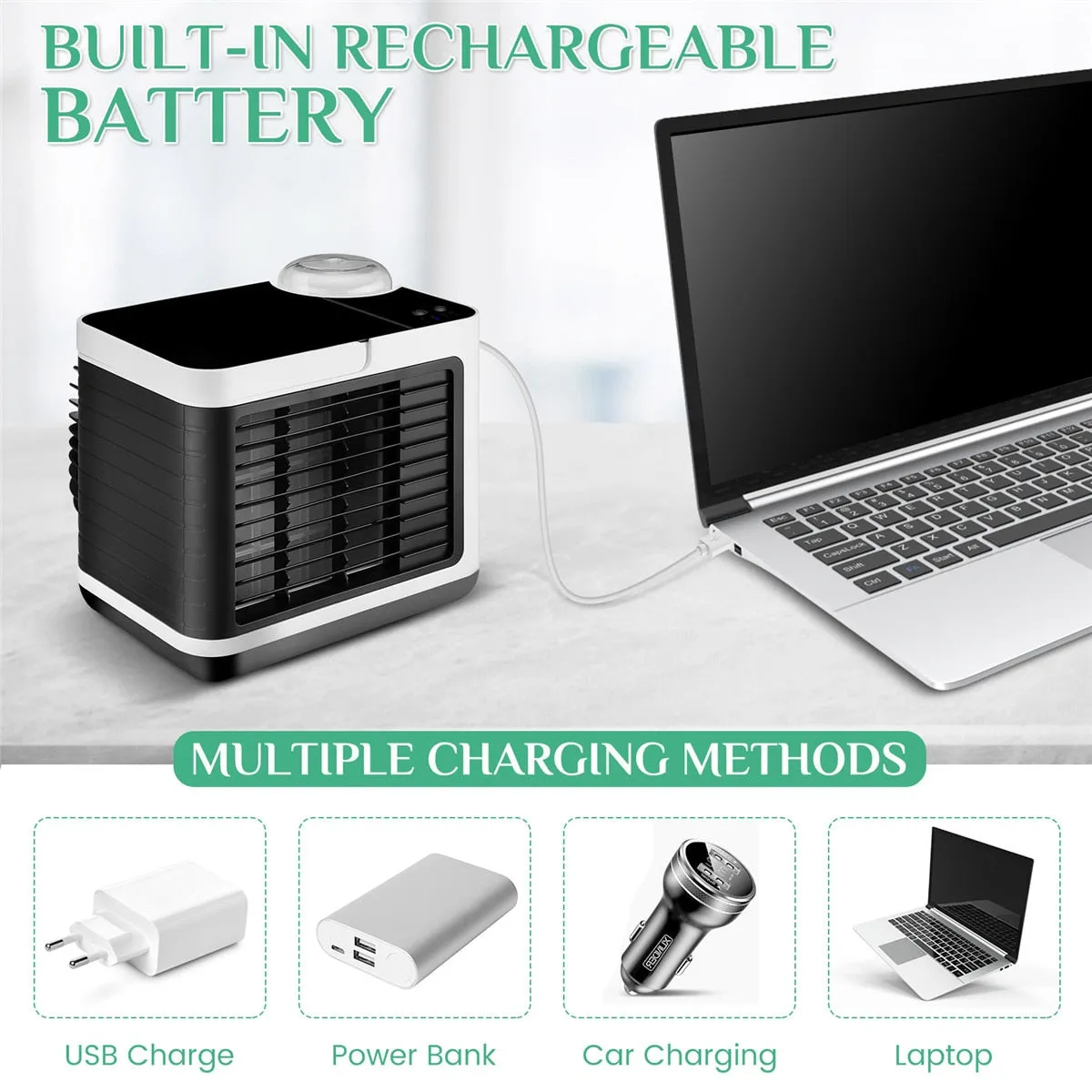 Portable Mini Air Conditioner Fan with Purifier and Humidifier