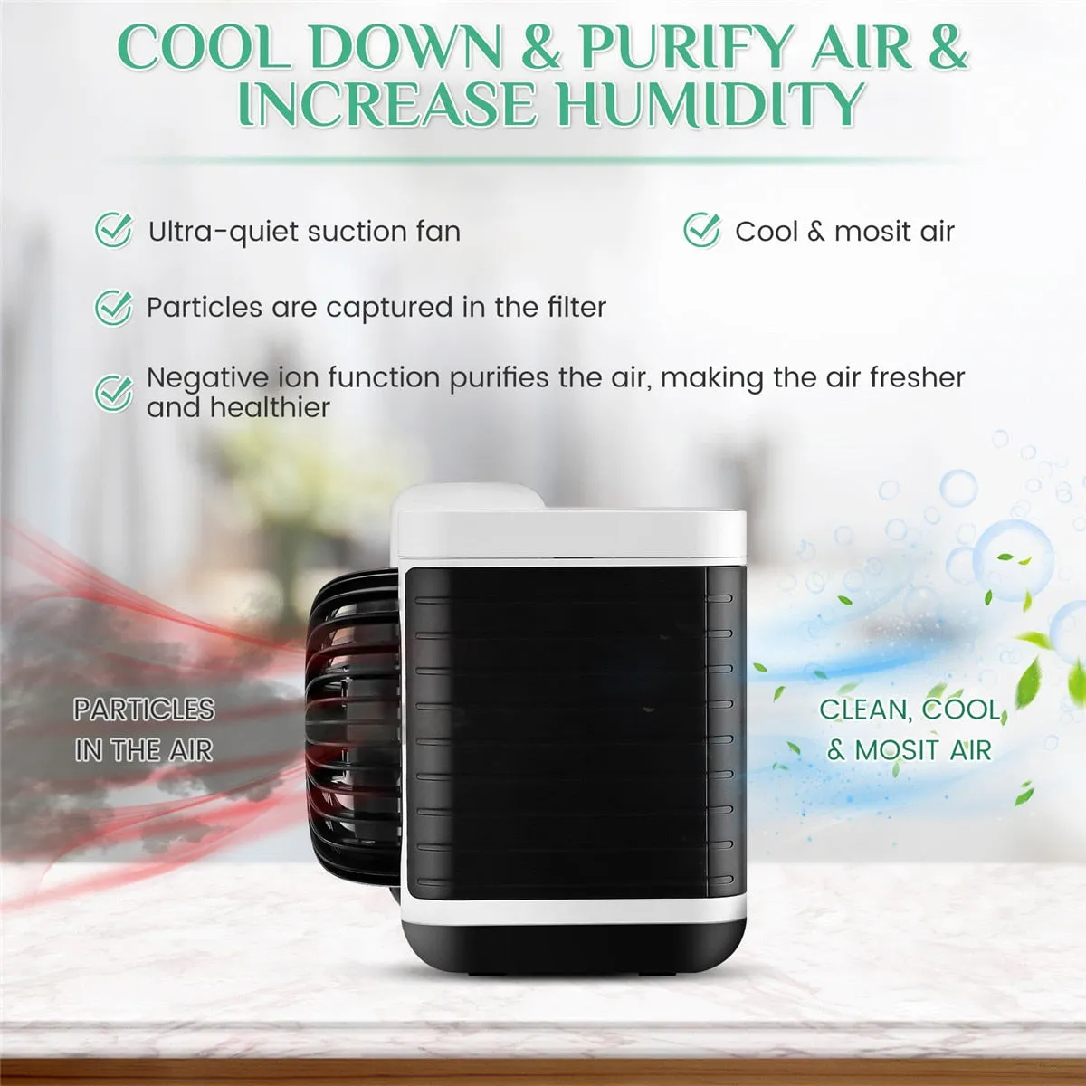 Portable Mini Air Conditioner Fan with Purifier and Humidifier