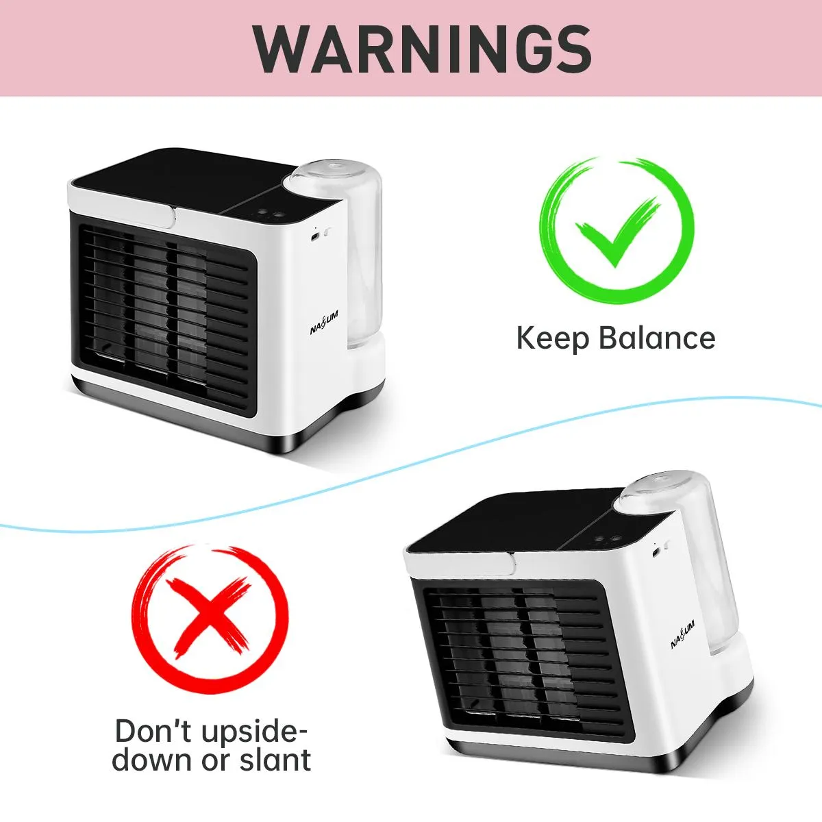 Portable Mini Air Conditioner Fan with Purifier and Humidifier