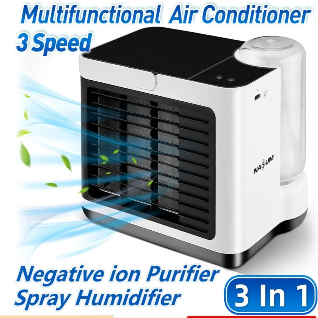 Portable Mini Air Conditioner Fan with Purifier and Humidifier