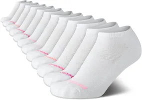 Reebok Women's No Show Athletic Breathable Low Cut Cushioned Socks (12 Pack)