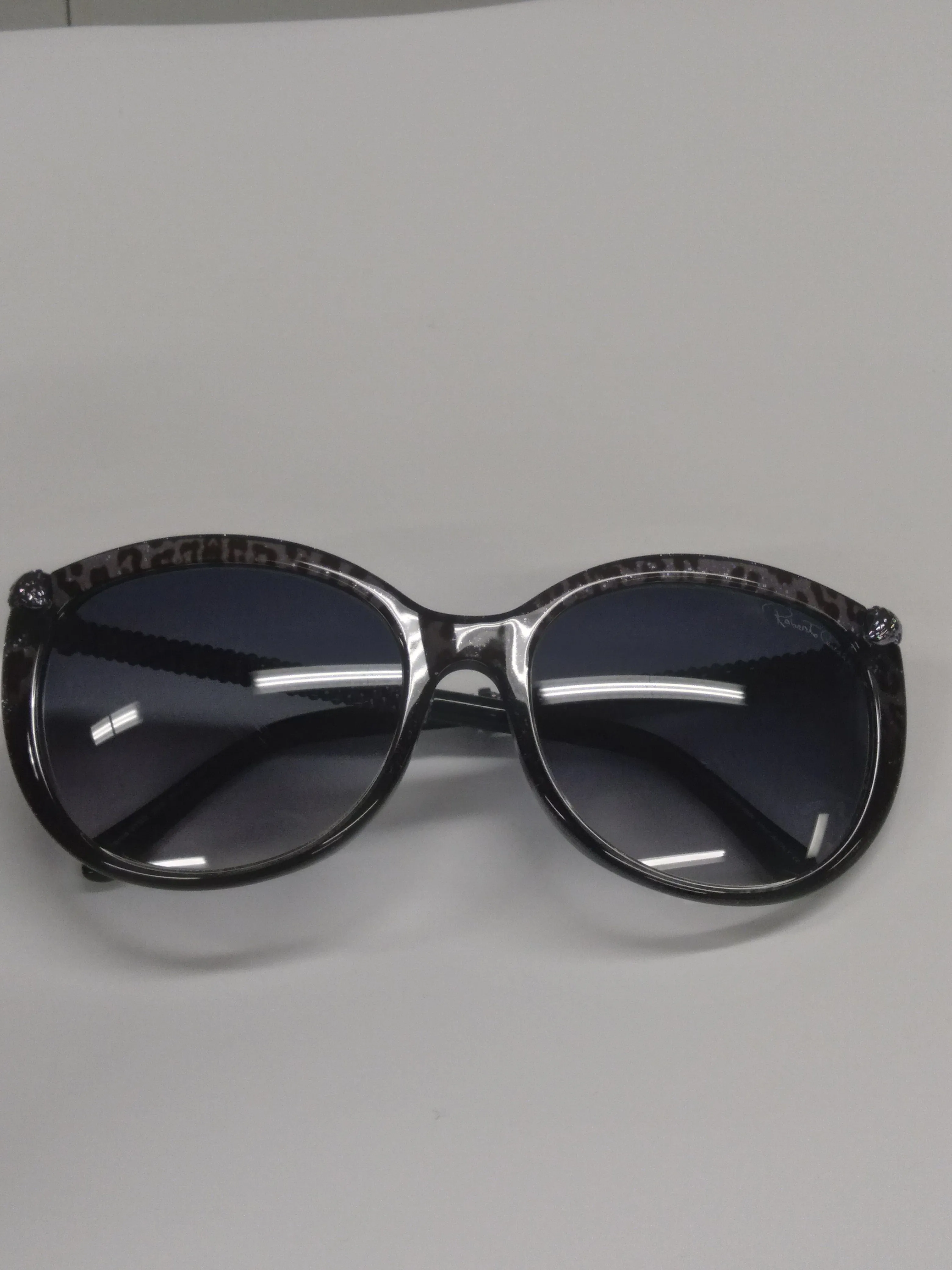 Roberto Cavalli RC979S 20B TANIA Purple/Black Round Sunglasses