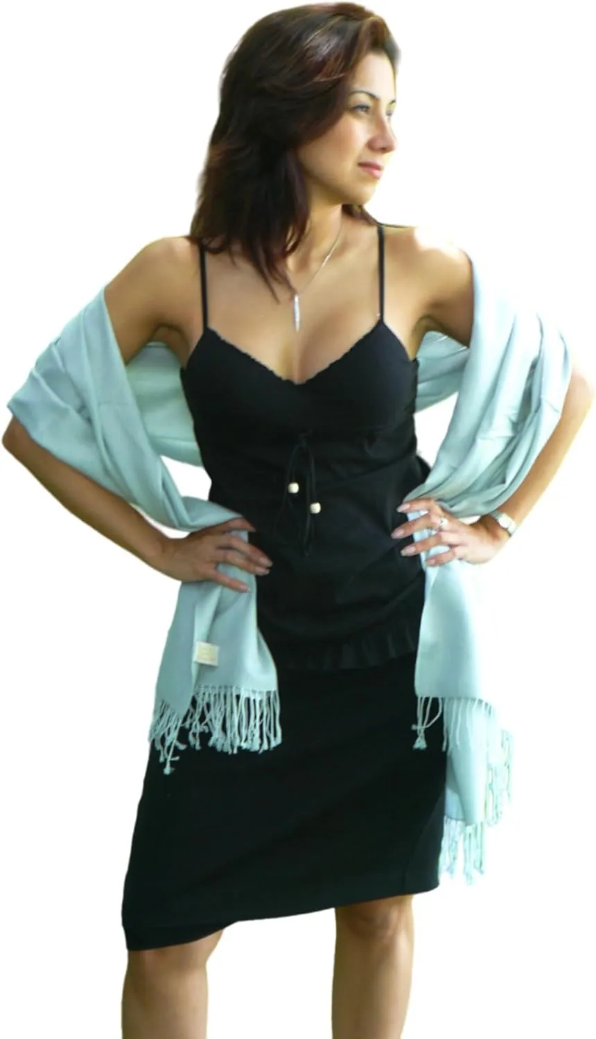 Scarves/wrap/stole/shawl in Pashmina from Cashmere Pashmina Group Baby Blue)