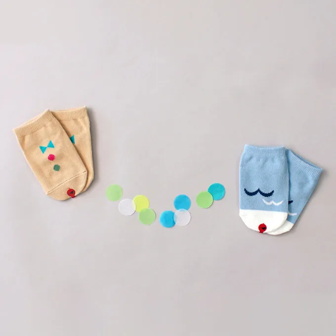 Set of 5 Low Cut Socks - One Busy Day