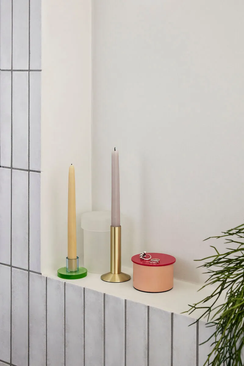 Sleek Candleholder Brass