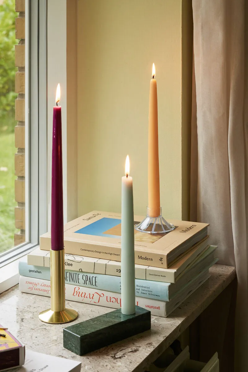 Sleek Candleholder Brass