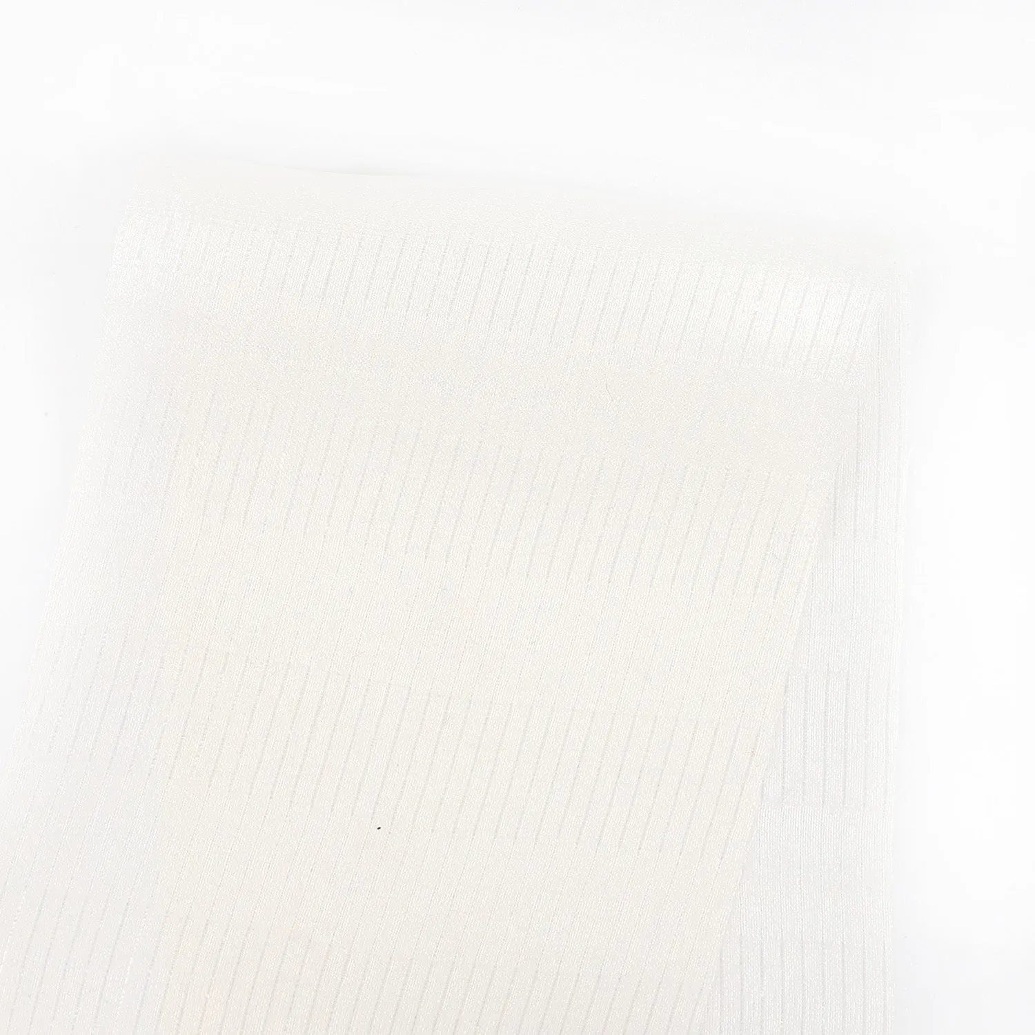 Striped Shimmer Pinstripe Silk Georgette - Ivory
