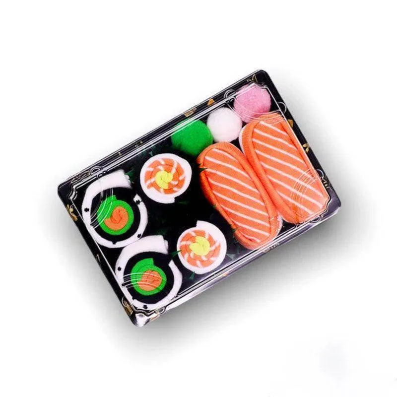 Sushi Socks Box Novelty Funny Gift Socks for Men 3 Pairs